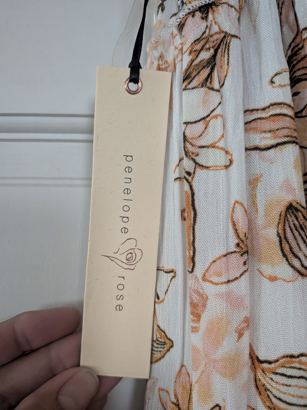 Penelope Rose Floral Maxi Dress - Cream & Peach